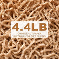 AFOROEOA Crinkle Cut Paper Shred Filler 4.4LB/2KG Bulk, Kraft Brown Paper Gift Basket Filler for Christmas Thanksgiving Halloween Birthday Hamper Packaging, Shredded Paper for Gift Boxes, Kraft by AFOROEOA