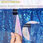 Royal Blue Photo Backdrop Sequin Photography Backdrop Drapes for Baby - Image 4
