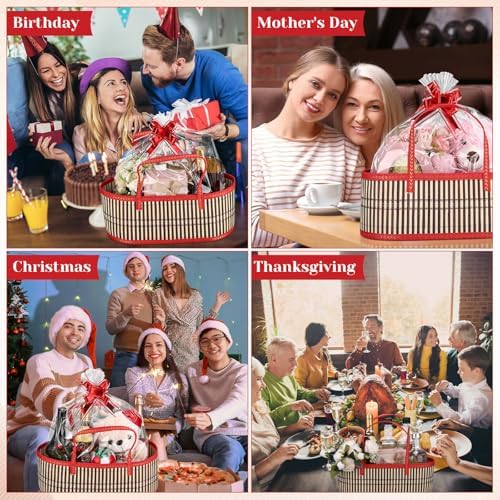 Reallnaive 12 Sets Empty Baskets for Gift to Fill Large Woven Basket - Image 4