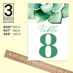 Succulent Design Table Number Cards Double Sided Party Table Numbers for Reception Baby Shower Anniversary Birthday Bridal Party 5x7 100 Pcs - Image 4