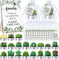 Mtlee 36 Sets Baby Shower Favors for Guest, Succulent Candle Bulk, Greenery by MTLEE