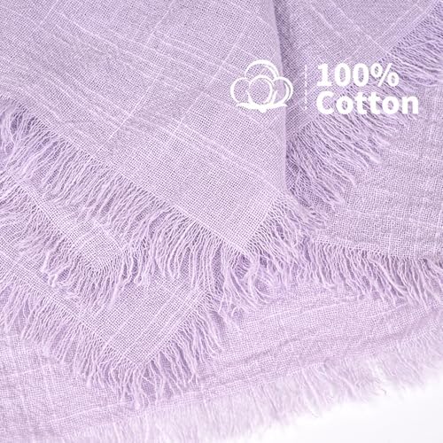 Showgeous 30 Pack Lavender Cloth Napkins with Fringe, 16x16 inch - Image 4