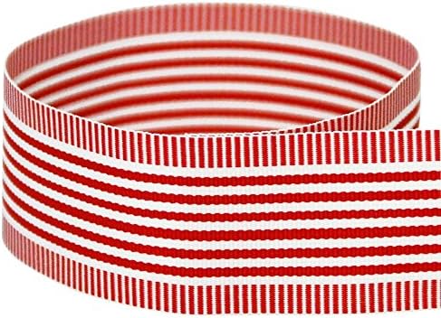 USA | American Made 1-1/2" Red Vertigo Striped Grosgrain Ribbon - 50 Yards by TheRibbonFactory%C2%AE