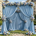 50x10ft Dusty Blue Backdrop Curtain Panels for Parties - Wrinkle Free Polyester Photo Curtain Backdrop Wedding Back Drop Fabric Drapes for Party Decorations Background for Photography by WishCare
