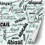 AOFUN Wrapping Paper Roll with Printed Name Paper Gifts For Husband Valentine'S Wrapping Paper Personalized Birthday Gifts 5 Rolls 58" x 23" - Image 3