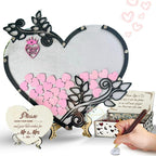 Personalized Wedding Guest Book Alternative Frame, Heart Guest Book Drop Box, Bride and Groom Customized Wooden Sign, Heart Guest Book Dropbox, Unique Reception & Quinceañera Guest Book Ideas by Unknown