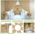 10ft×15ft Camel Backdrop Curtain for Wedding Party - Image 3