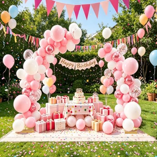 Half Balloon Arch Stand Set of 2, 7.5FT & 6.2FT Balloon Arch Kit - Image 2