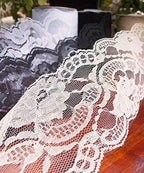 AK TRADING CO. 4" Wide x 10 Yards White Floral Pattern Crochet Lace Ribbon for Decorating, Floral Designing and Crafts - Image 4