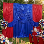 20×10 ft Circus Sequin Backdrop Curtain-Red Royal Blue Drapes for Backdrop - Image 5