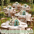 15 Pcs Acrylic Wedding Table Number 5 x 7 in Vintage Table Sign - Image 4