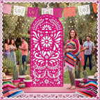 Gerrii 6 ft Cielito Lindo Arch Backdrop, All-in-one Stand up, Rose Red - Image 6