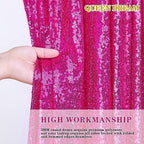 Fuchsia Sequin Backdrop Drapes 4 Panels 2FTx8FT Glitter Backdrop Curtains - Image 4
