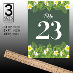 Tropical Flower Wedding Table Number Cardss 1-100 Double Sided For Reception Event Party Baby Shower Birthday 4x6 - Image 4