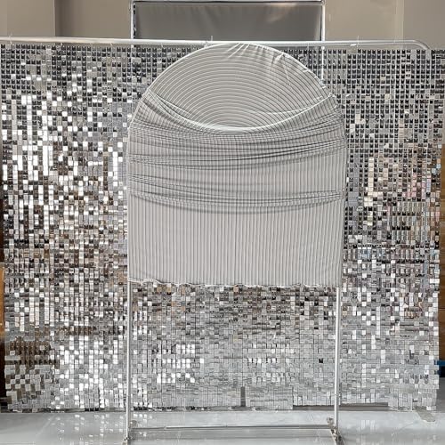 Beige Ripples Pattern Arch Backdrop Cover for Birthday Party Wedding Baby Shower Decorations Chiara Backdrops Arched Wall Frame Stands Covers Props GP-455 4ft * 7ft - Image 3