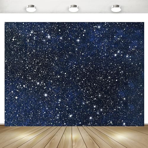 Starry Night Backdrop Stars Backdrop Night Sky Space Theme Galaxy Photography Background Kids Adults Birthday Party Decorations Newborn Baby Shower Banner Photo Studio Booth 8x6ft Vinyl by Unknown