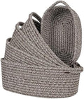 CubesLand Small Storage Basket Cotton Rope Organizer Baskets for Shelves by CubesLand