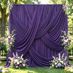 10x12 ft Deep Purple Backdrop Curtains for Weddings, Birthdays and Photos - Image 5