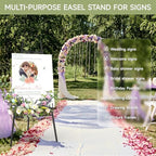 Black Easel Stand for Sign, 4-Tier Display Easel with Adjustable Chain - Image 3