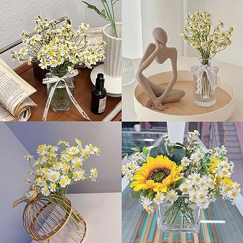 Small White Daisy Flowers Artificial,6 Bouquet/36Pcs 10 Inch Fake Daisies - Image 4