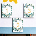 Eucalyptus Table Cards Number 1-50 Double Sided For Wedding Reception Event Party Baby Shower Birthday 4x6, AT-TABLE-CARD-838 - Image 4