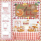 Special Delivery Pizza Baby Shower Decorations, Slice Slice Baby Party Decoration with Balloon Arch Boxes Italian Pizzeria Theme Backdrop Tablecloth Cake Cupcake Toppers Poster Sash Badge - Image 5