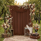 Brown Backdrop Curtains 10ftx10ft Rustic Polyester Photo Drapes - Image 4