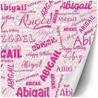 AOFUN Wrapping Paper Roll with Printed Name Personalized Gift Wrap Paper Christmas Paper Wrap Wrapping Papper Cute Wrapping Paper Personalized Gift 5 Rolls 58" x 23" - Image 3