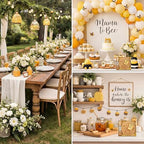 Ziliny 6 Set Baby Shower Prizes, Honey Bee Cheese Board Gifts, Round - Image 5