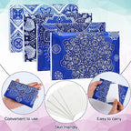 PerKoop 100 Pack Pocket Tissues Travel Slim Packs Small Facial Tissues Wallet Size Toilet Paper for Travel Guest Wedding Supplies, 4 Styles(Geometric Flower) - Image 3