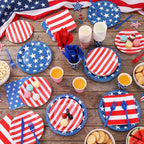 Ziliny 280 Pcs American Flag Patriotic Party Supplies Set, Serve 40 - Image 3