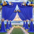 40ftx10ft Wrinkle Free Royal Blue Backdrop Curtain - 10 Feet Photography Backdrop Drapes, Silky Polyester Back Drop Cloth for Wedding Baby Shower Balloon Arch Background - Image 3