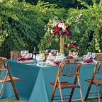 sancua Teal Tablecloths Rectangle, 6 Pack Table Cloth for 8 Foot Tables - Image 2