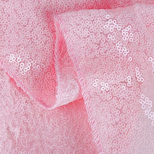 SoarDream Pink Sequin Tablecloth 90"x156" Baby Shower Glitter Table Cloth - Image 6