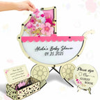 Baby Shower Guest Book Alternative Pink Stroller Drop Box Frame 2026 by GIFTSH0PBYHELEN