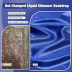 20x10FT Royal Blue Sequin Backdrop Curtain for Party - 4 Panels 5x10FT Wrinkle-Free Shimmer Drapes for Birthday, Wedding, Christmas, Decorations & Photography - Image 2