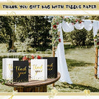 PerKoop 60 Pack Thank You Paper Gift Bags, Classic, Black and White - Image 5