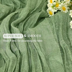 20Pack Sage Green Cheese Cloth Table Runner 20x120inch Gauze Table Runners - Image 5