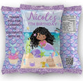 Personalized Chip Bags (Unassembled, Black Mermaid) by Handmade