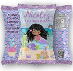 Personalized Chip Bags (Unassembled, Black Mermaid) by Handmade