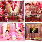 Poise3EHome Fuchsia Pink Sequin Backdrop, 4 Panels 2x8ft Glitter Curtain for Weddings, Parties, Photo Booth Decor - Image 6