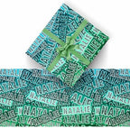AOFUN Custom Wrapping Paper Christmas Wrapping Paper Thick Cute Birthday Wrapping Paper Personalized Wrapping Paper with Name/Text 3 Rolls 58" x 23" - Image 2