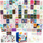 Decorably 110 Pack Gold Foil 5x7in All Occasion Cards Assortment Box Set by Decorably
