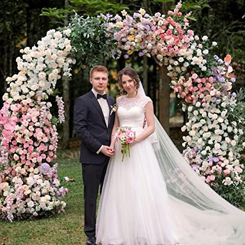 Wokceer Wedding Arch 7.2FT Round Backdrop Stand Gold Circle Balloon Arch - Image 4
