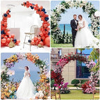 Fomcet Round Backdrop Stand White 8.5ft Circle Arch Metal Wedding Arch - Image 6