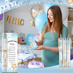 145 Pieces Baby Shower Favors for Guest Blue Bear Ballpoint Pens and Keychains Gifts Bulk Retractable Baby Shower Pens Gender Reveal Greeting Thank You Cards Souvenirs Game Prizes - Image 4