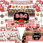 Baby Q Baby Shower Decorations, Red Gingham BBQ Baby Shower Supplies - Image 6