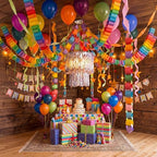 Fancy Princess Birthday Party Decor Garland, Rainbow, Large, 5 Pcs - Image 5