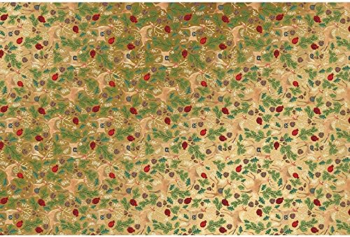 Jillson Roberts 20" x 30" Printed Christmas Gift Tissue, Reindeer Tapestry (48 Folded Sheets) - Image 3