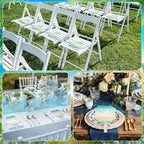 Huwena 50 Sets Wedding Fans for Guests Thank You for Celebrating with Us Fans Hand Fans Handheld Folded Fan Baby Shower Favors for Bridal Bridesmaid Gift Church Dancing (Blue and Green,Beach) - Image 5
